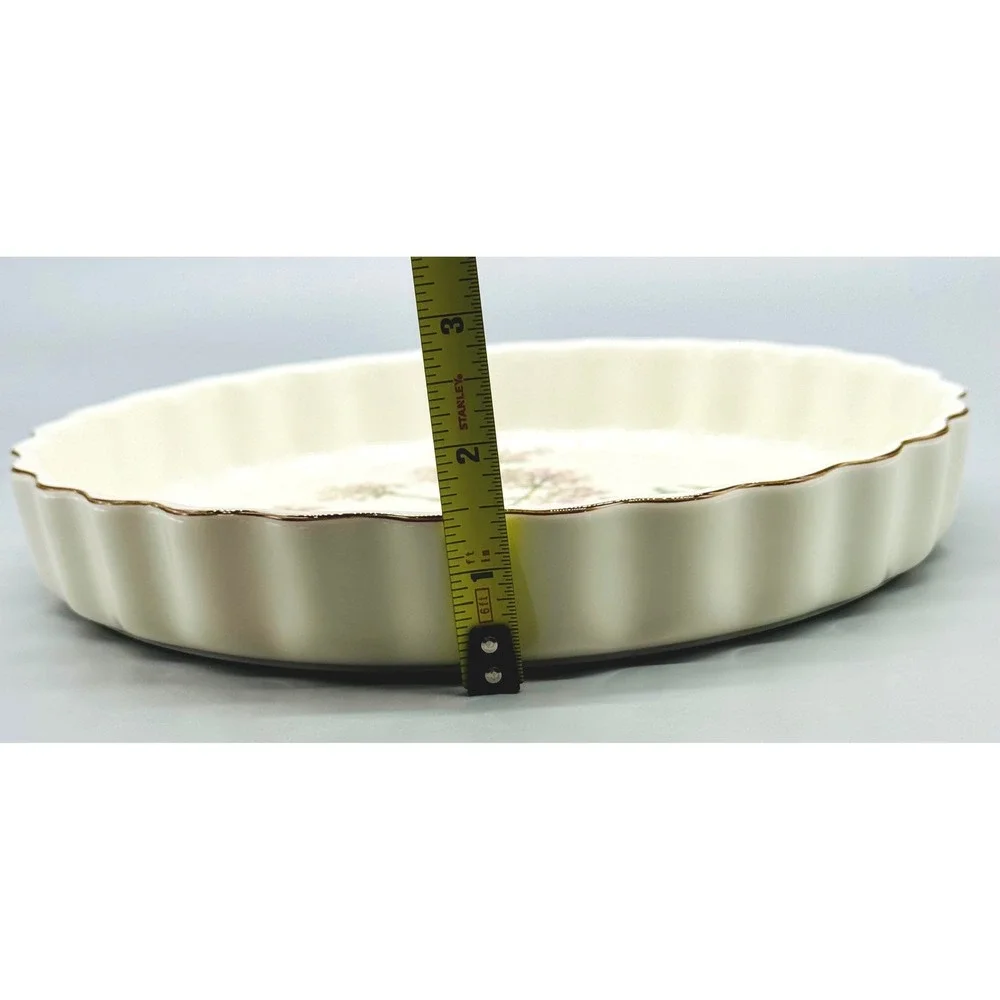 Villeroy Boch Botanica Quiche Tart Dish Valeriana Officinalis Floral Fluted